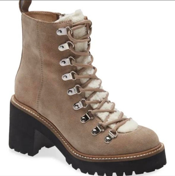 NWT Jeffrey Campbell 'OWhat' Blogger Favorite Lace Up Boot in Taupe Suede - Picture 2 of 11